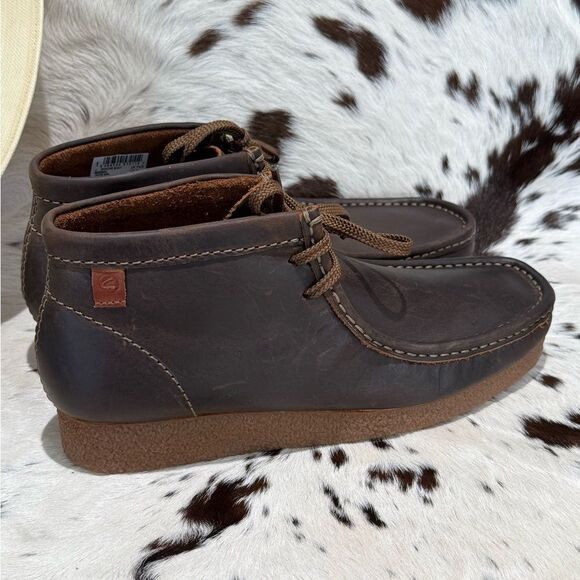 Clarks Shacre 59436 Men's Brown Leather Casual Ankle Chukka Boots B70 - Picture 6 of 13